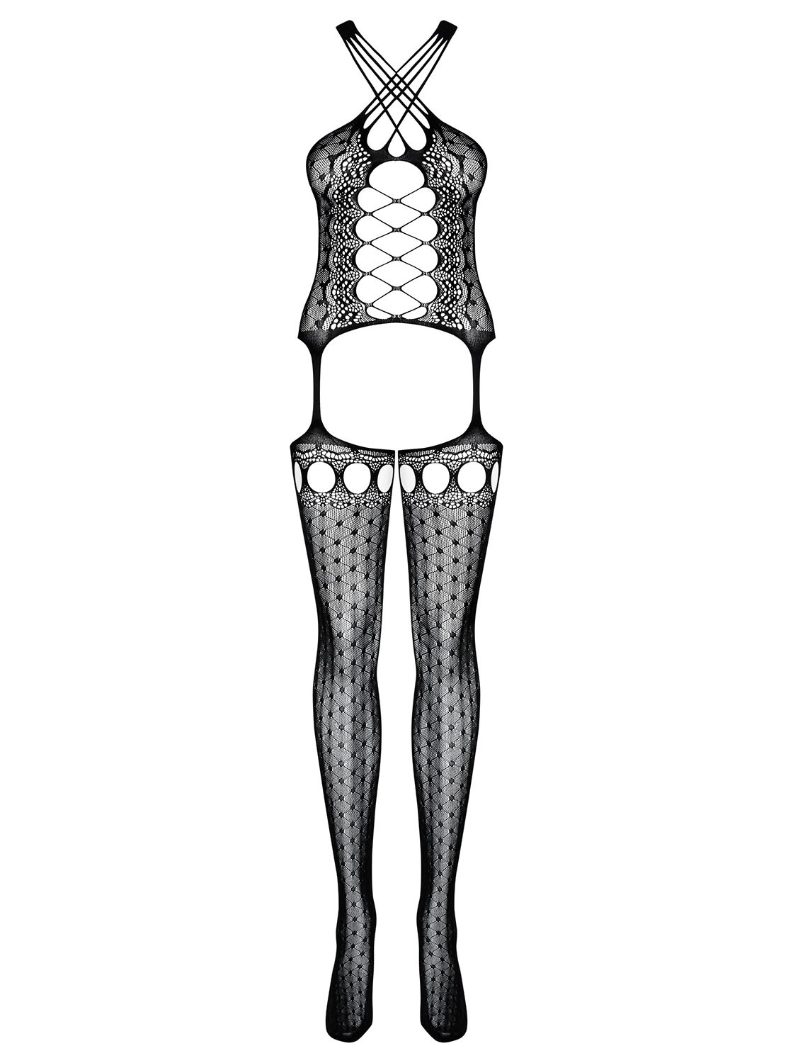 Seksowne Bodystocking damskie. Otwarty krok G313 S/M/L - obrazek 3
