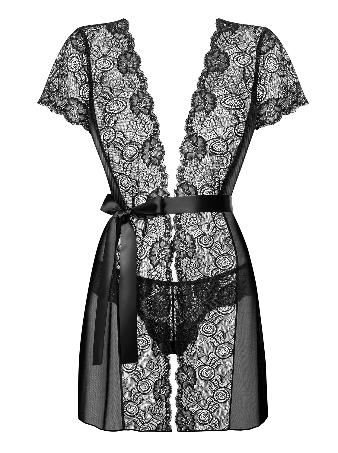 Alluria peignoir szlafrok i stringi L/XL - obrazek 3