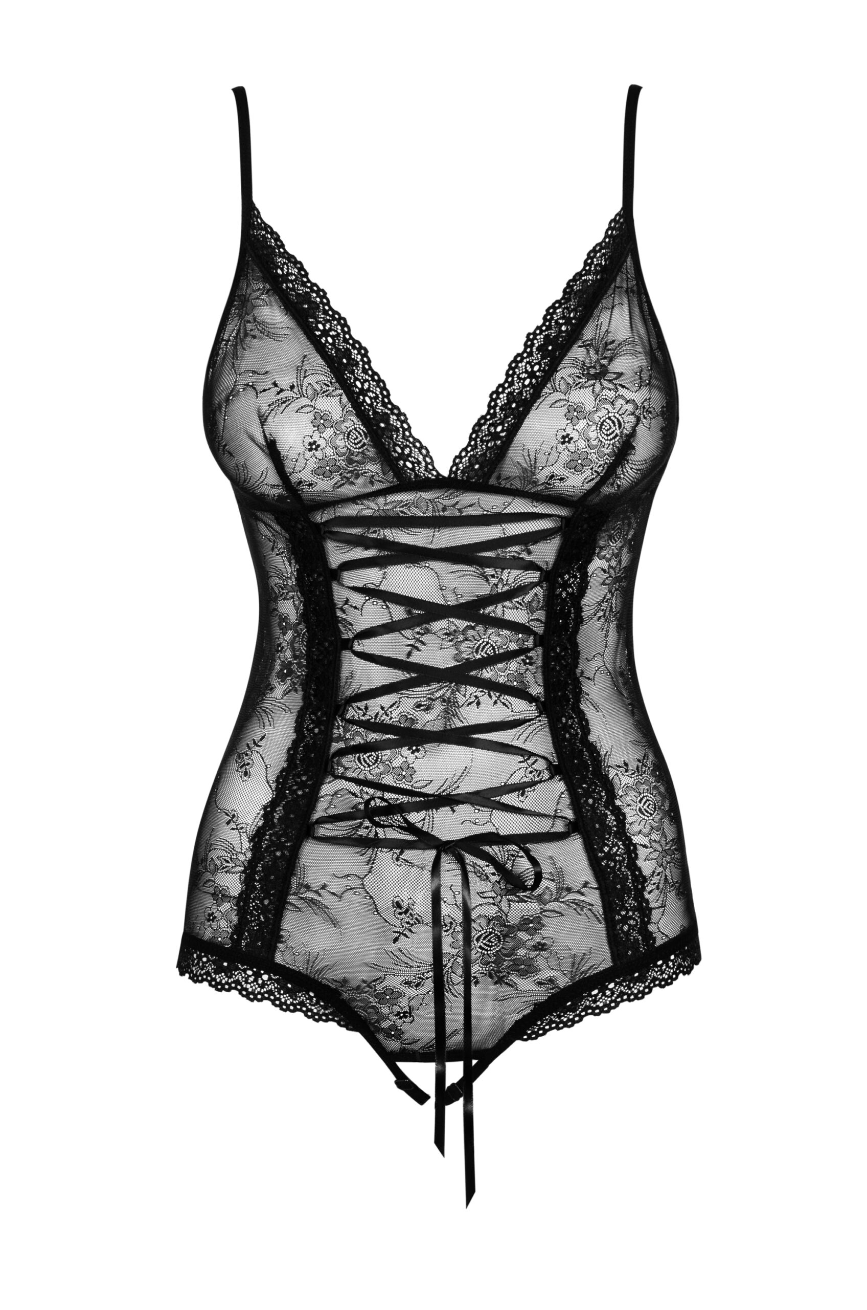 Body koronkowe, otwarty krok. Seksowne. Slevika body XXL - obrazek 3