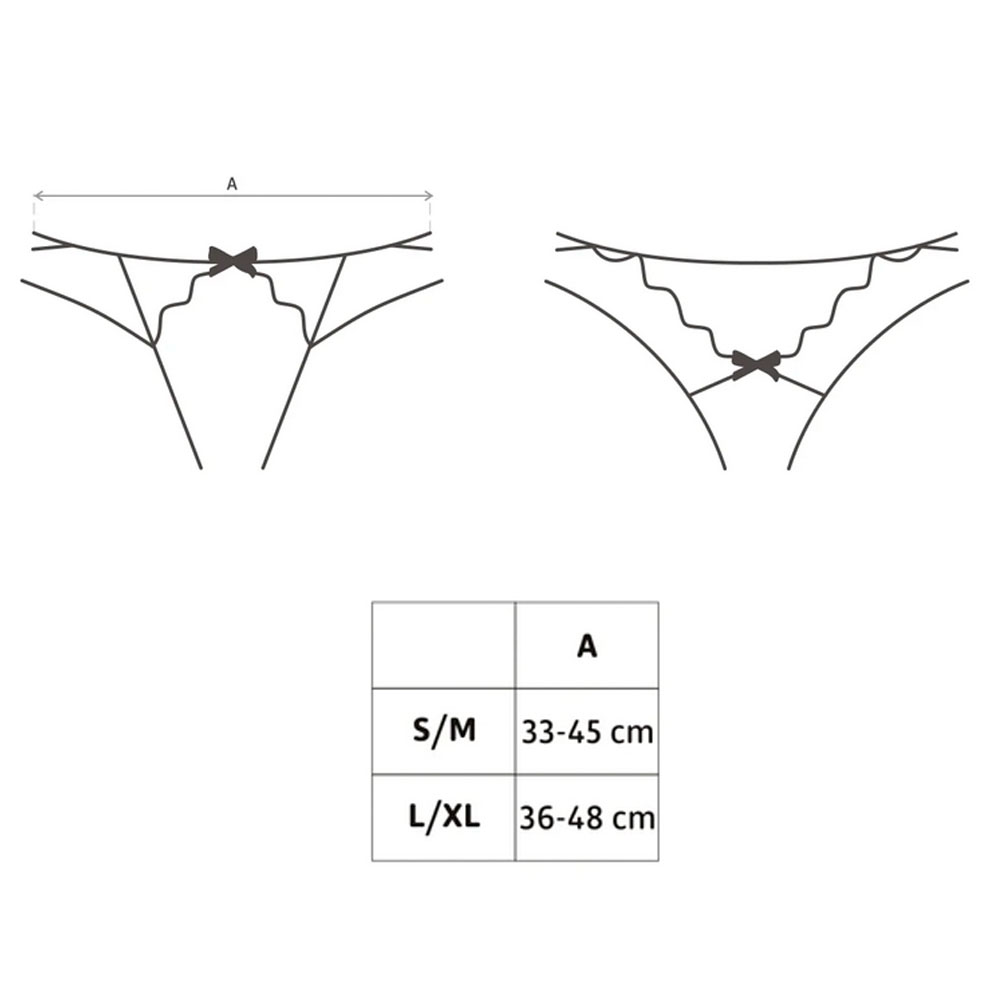 Stringi damskie, otwarte czarne L/XL Picantina - obrazek 7